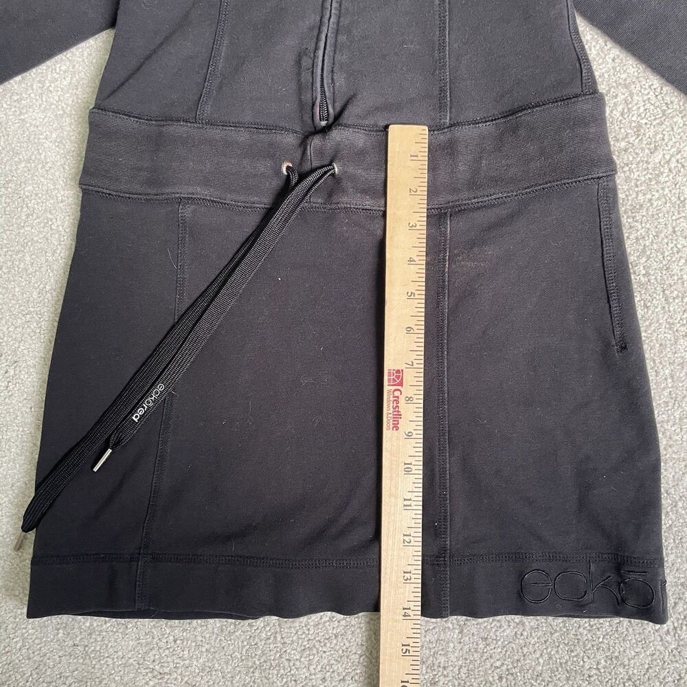 Ecko Red Vtg Deadstock y2k 2000s Hoodie Dress One Piece Black Women's Size Small - Picture 14 of 14